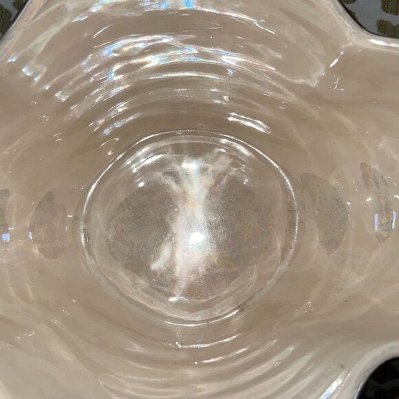 Vintage Pearl China Co. Hand-Decorated 22K Gold Iridescent Scalloped Bowl USA - Picture 5 of 12